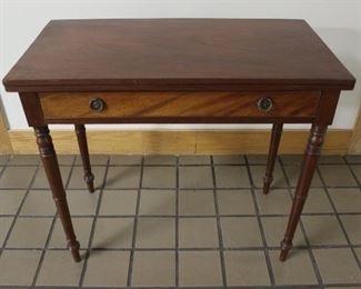 "Feathered Mahogany" English Gateleg Table with Drawer
