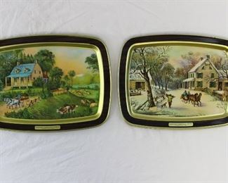 Currier & Ives American Homestead Trays
