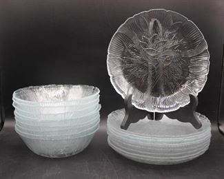 Floral Glass Plates & Bowls
