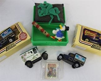 Lot of LLEDO model cars and Donald Duck figure 
