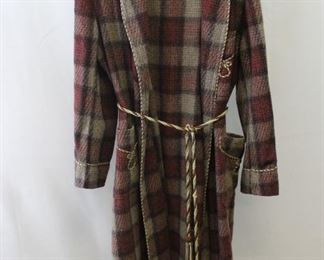 Plaid Wool Robe
