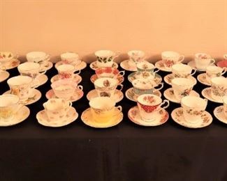 English teacup and saucers