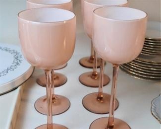 Carlo Moretti vintage blush wine glasses