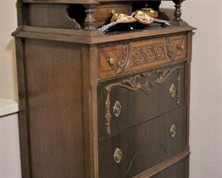 Antique walnut chest of drawers