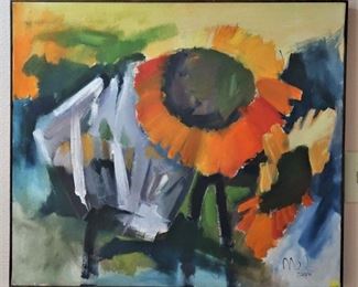 Sunflower oil on canvas