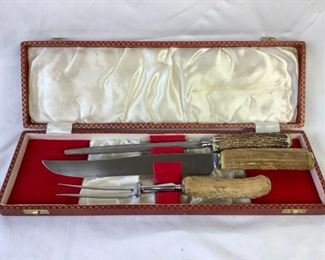 CAFO618 Walker CO stag horn carving set