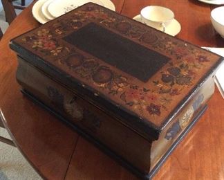 A very early hand painted Bible Box