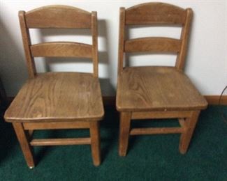 Child’s oak chairs. More are available