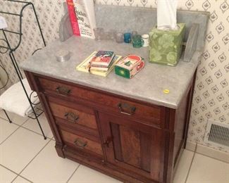 Marble top wash stand