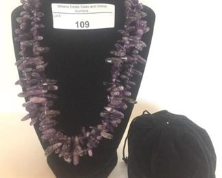 Double Strand Amethyst Necklace