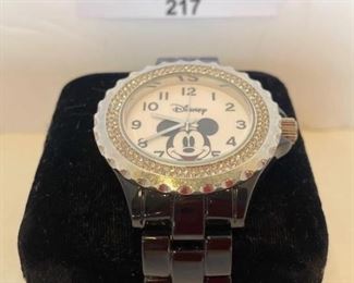 Disney Watch with Black Metal Band