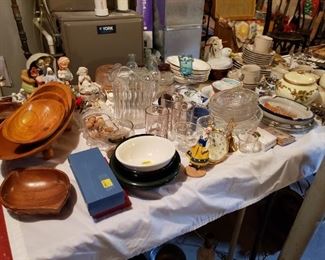 Misc. glass, wood and ceramic