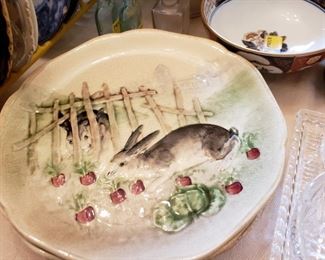Majolica "Rabbit" plates