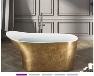 Stock photo... new in box gold soaking tub