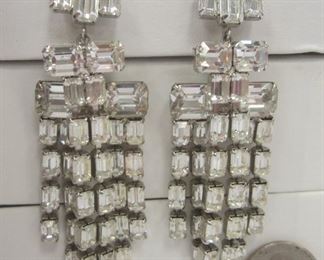 Weiss rhinestone dangle earrings
