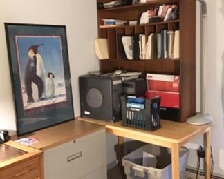 File Cabinet, teak shelf, dining / work table