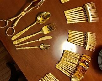 Gold Flatware - service for 8