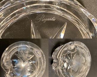 Signed Crystal Small Covered Trinket Box