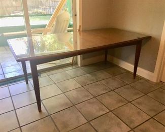 Mid Century Dining Room Table (with inside leaf) - No chairs 