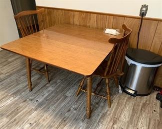 Kitchen table with drop down leaf and chairs