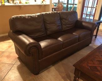 faux leather excellent condition haverty's 3 cushion sofa 