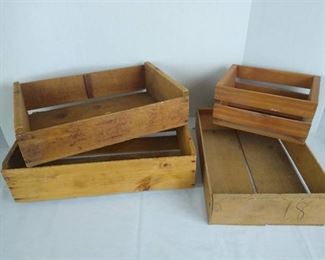 4 wooden crates