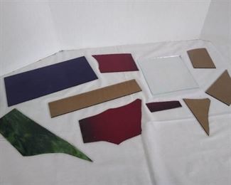 Stained glass pieces- various sizes