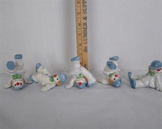 Fitz and Floyd handpainted clown figurines