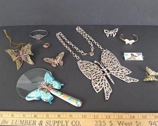 10 pieces of butterfly jewelry