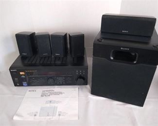 Sony home theater system (5) speakers & sub woofer
