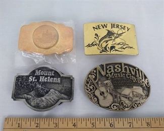 (4) States/city's  belt buckles