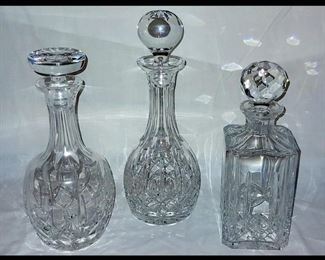3 Atlantis Decanters All Signed