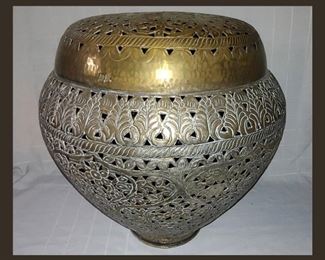 Large Brass Decorative Container 