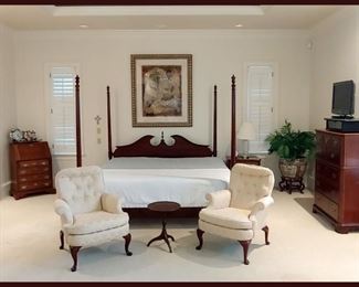Elegant and Spacious Master Bedroom with Four Poster Bed, Drexel and Pennsylvania House Furniture 
