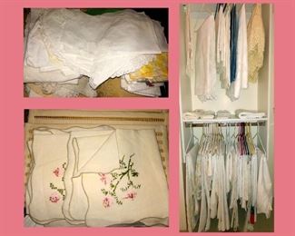 Sample of the Large Selection of Gorgeous Vintage Linens Available 