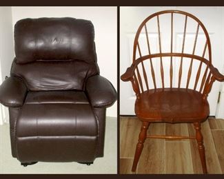 Golden Technologies High End Lift Chair and One of Three Windsor Style Chairs