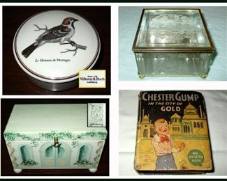 Villeroy and Boch Box, Trinket Box, Greensleeves Box and Big Little Book Chester Gump