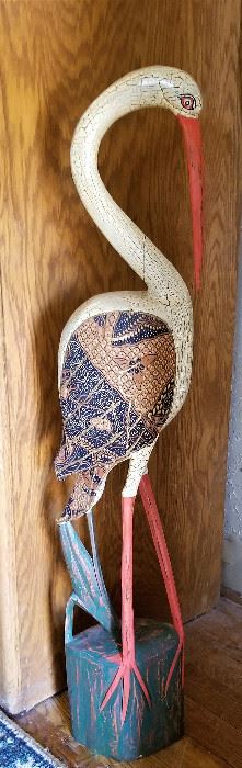 Pelican art sculpture.