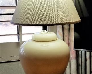 Off white table lamp.