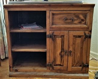 Wooden storage cabinet. Will fit a tv or use in office or hallway or...