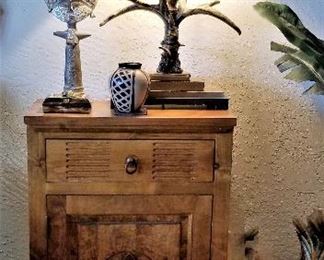 Another fabulous wooden cabinet side table or night stand.