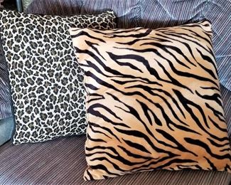 Animal print pillows.