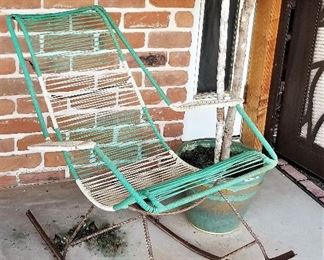 What a find! Vintage outdoor rocker in fabulous condition.