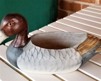 Duck planter or use it as a whatnot dish. Put it on a dresser for change or other small items.