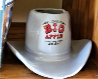 Big Apple ceramic cowboy hat.