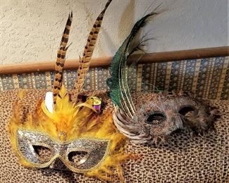 Feathered masks.