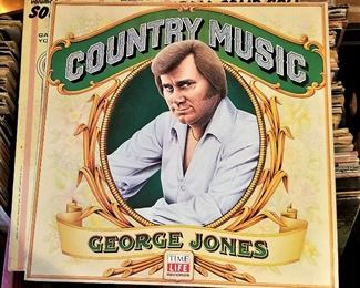 Country Music vintage vinyl records.