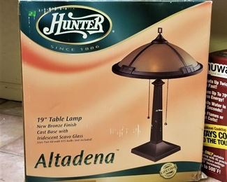 New Hunter lamp still in box.