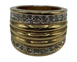 VINTAGE 18K GE GOLD AND DIAMOND STYLE JEWEL RING SZ 6 | VTG JEWLRY JEWELS RINGS
-10.8 G
-VERY GOOD CONDITION, TARNISH, WEAR