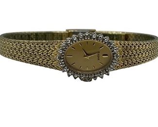 VTG 14K GOLD PULSAR WOMENS LUXURY WATCH WITH STAINLESS STEEL BACK
-21.5 GRAMS TOTAL WEIGHT
-GOOD VINTAGE CONDITION , WEAR CONSISTENT WITH AGE, SURFACE SCRATCHES
-DP5721